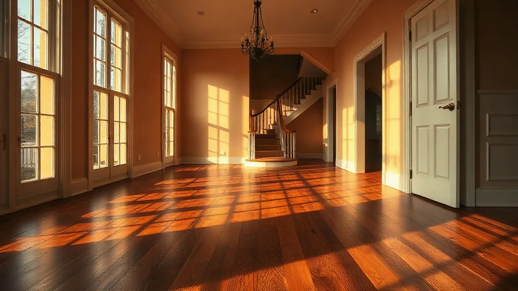 Refinished red oak floor in a Des Moines IA home